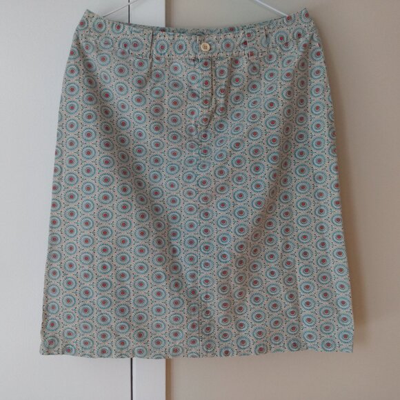Vintage Cotton Ginny Skirt Size 7 29"W Retro Dot Flower Made in Hong Kong - Picture 3 of 14